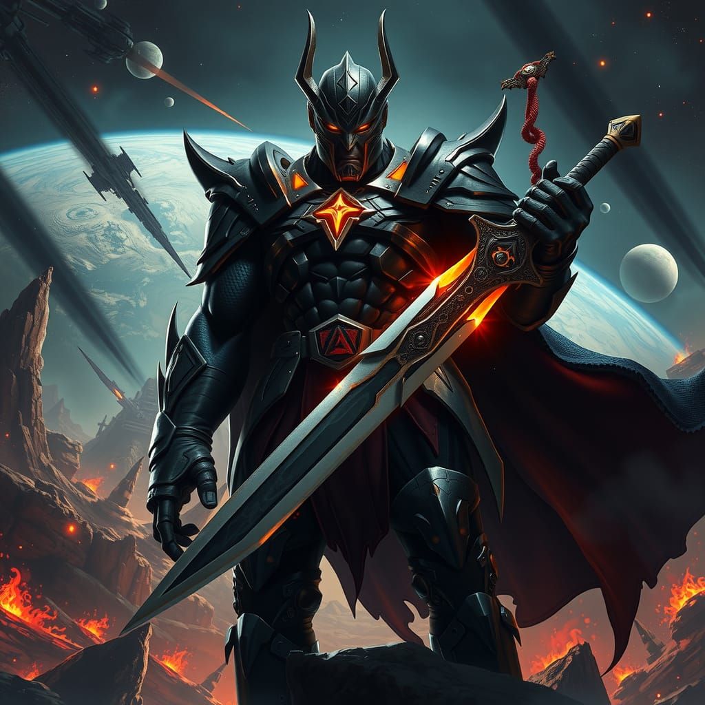 Cosmic Warlord with Star Blade in Heroic Style