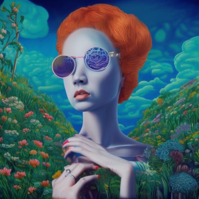 Optical Illusion: Victorian Village by Stormy Ocean