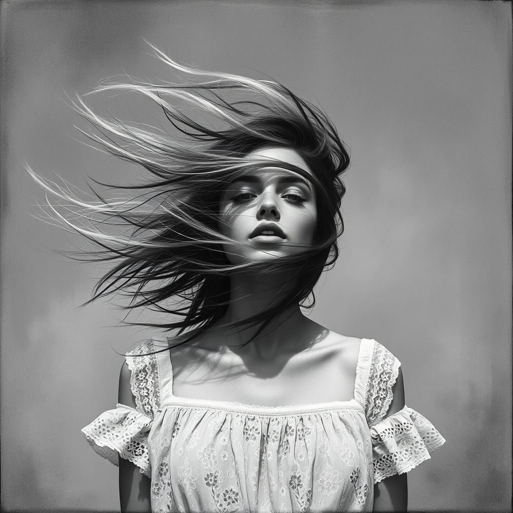 Dreamer in Charcoal Style