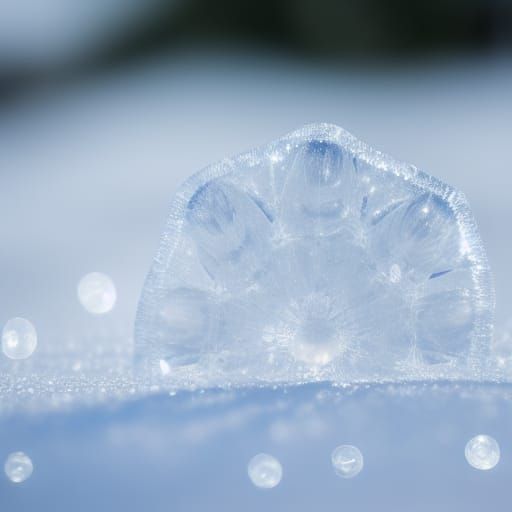 Detailed Ice Crystal Macro Photography
