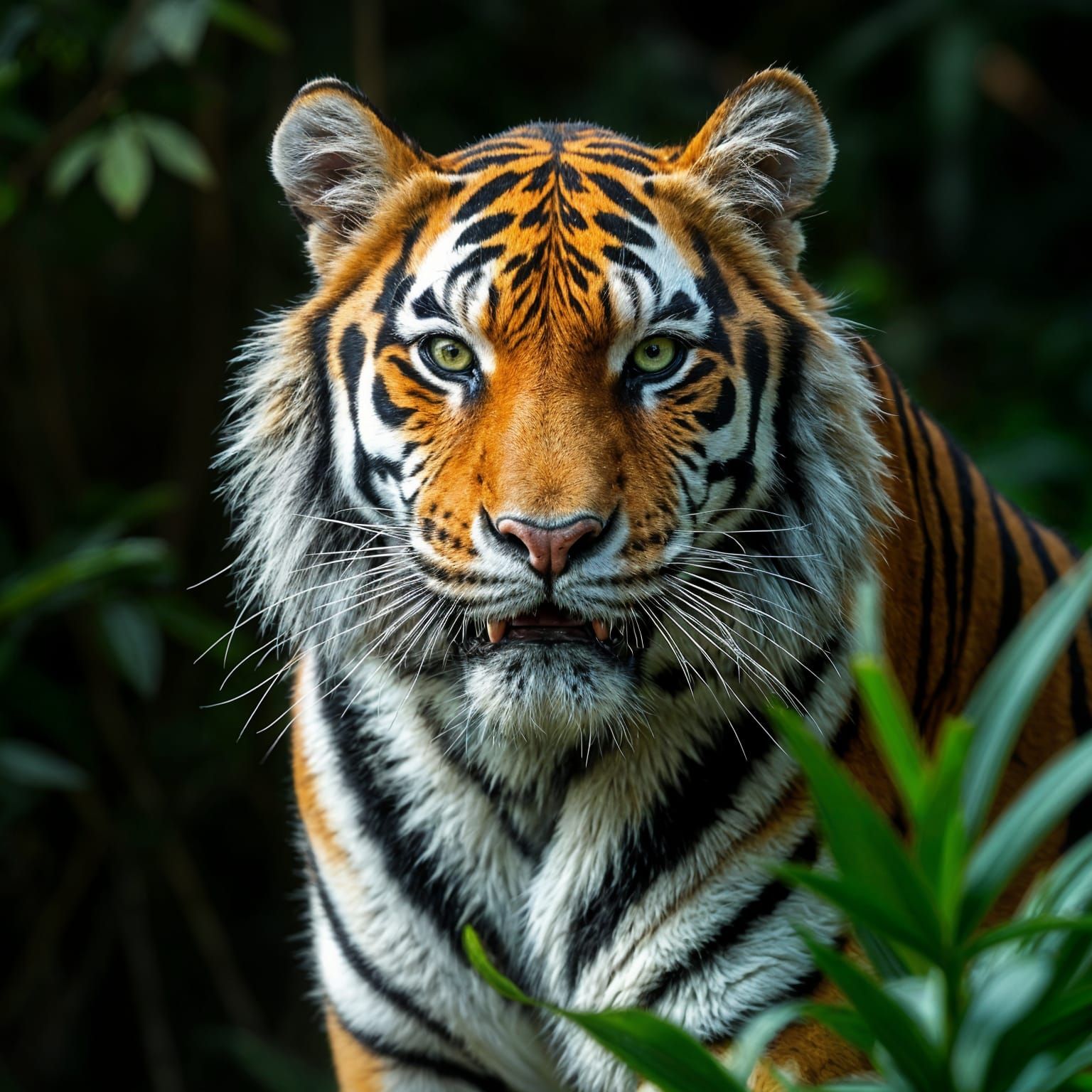 Cyan Tiger Generated by AI