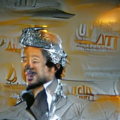Man in Tin Foil Hat: Humorous Conspiracy Concept