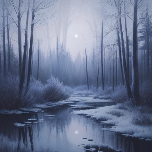 Fox Kit Gazing at Starry Sky: Charcoal Drawing