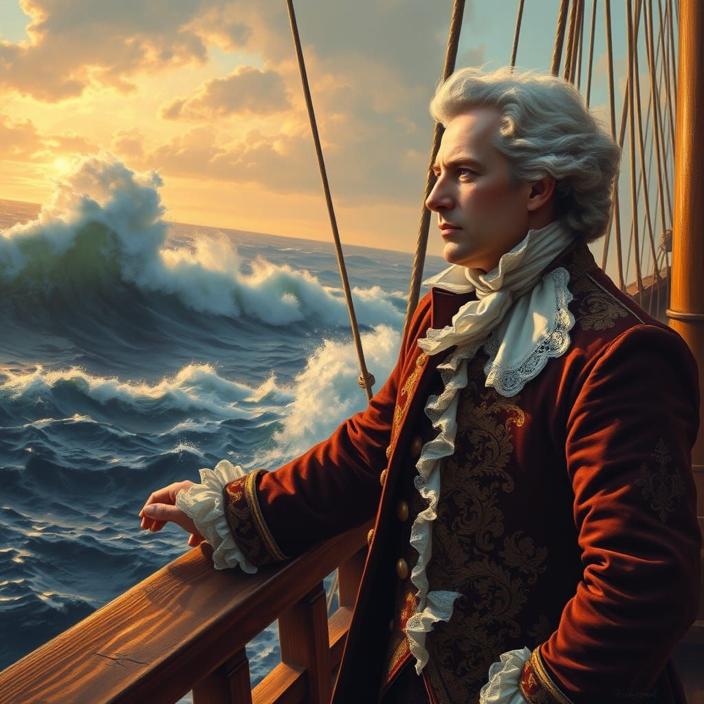 Regal Gentleman Contemplates Turbulent Seas