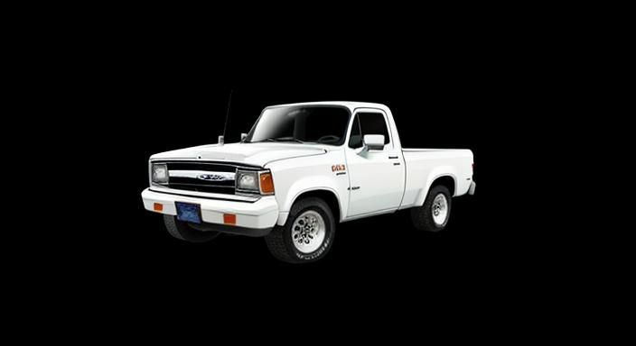 White 1989 Dodge D100 with Custom Disc Golf Grill