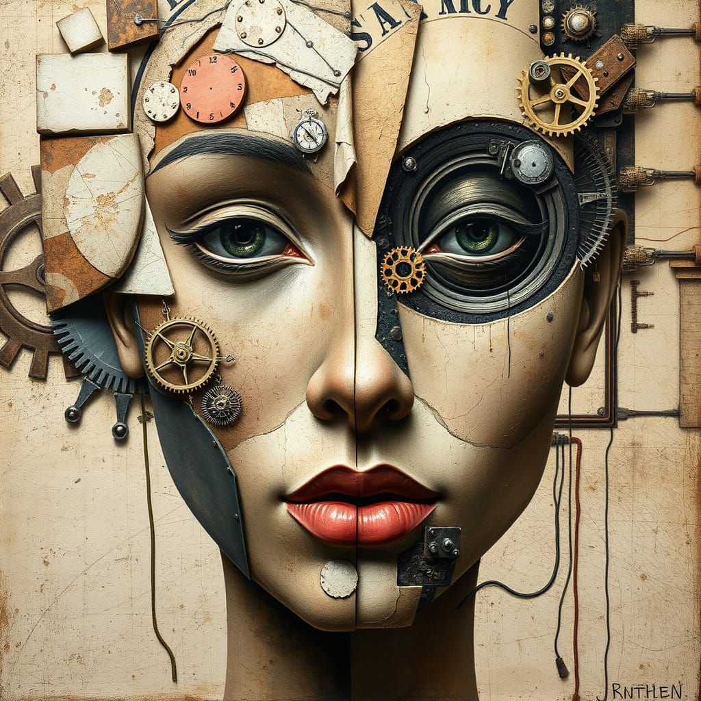 Historical Epochs Formed as an Impasto Face