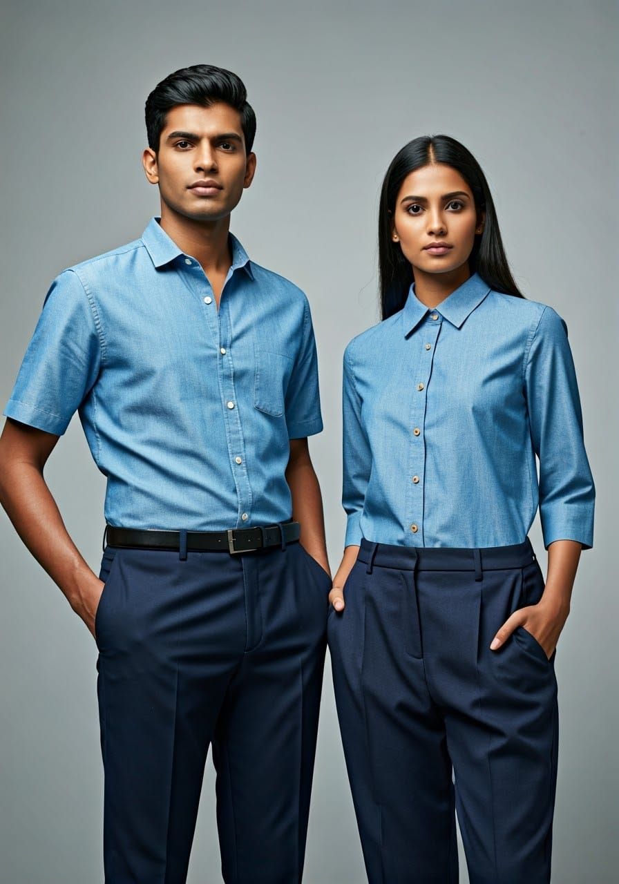 Indian Models Exude Modern Sophistication in Matching Attire