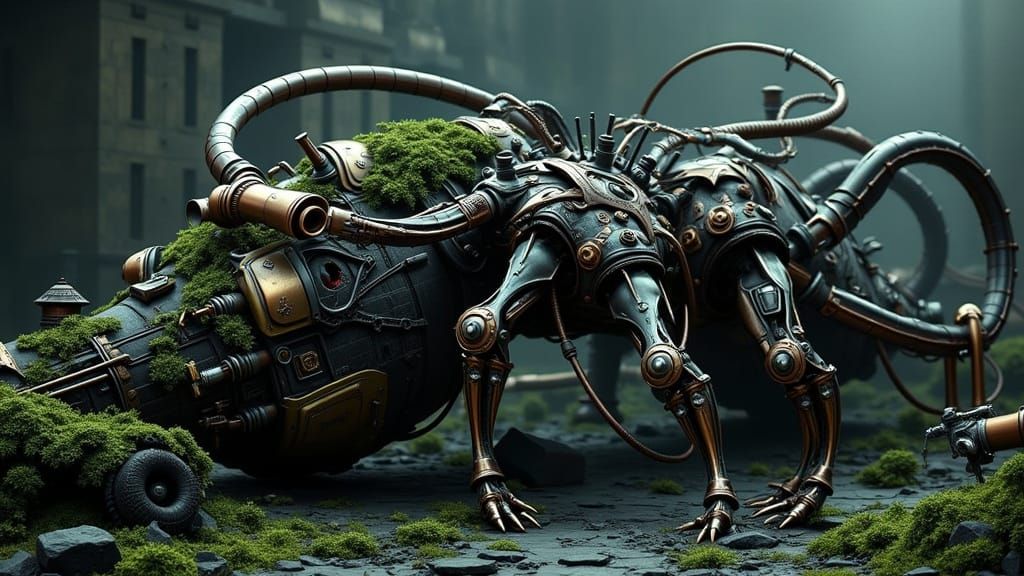 Overgrown Alien Factory Inspired by Sci-Fi Masters