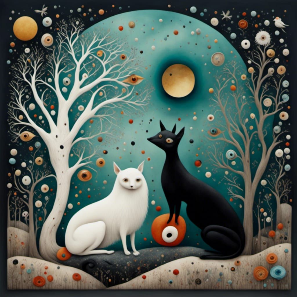 Elfin Porcelain Creature with Large Eyes