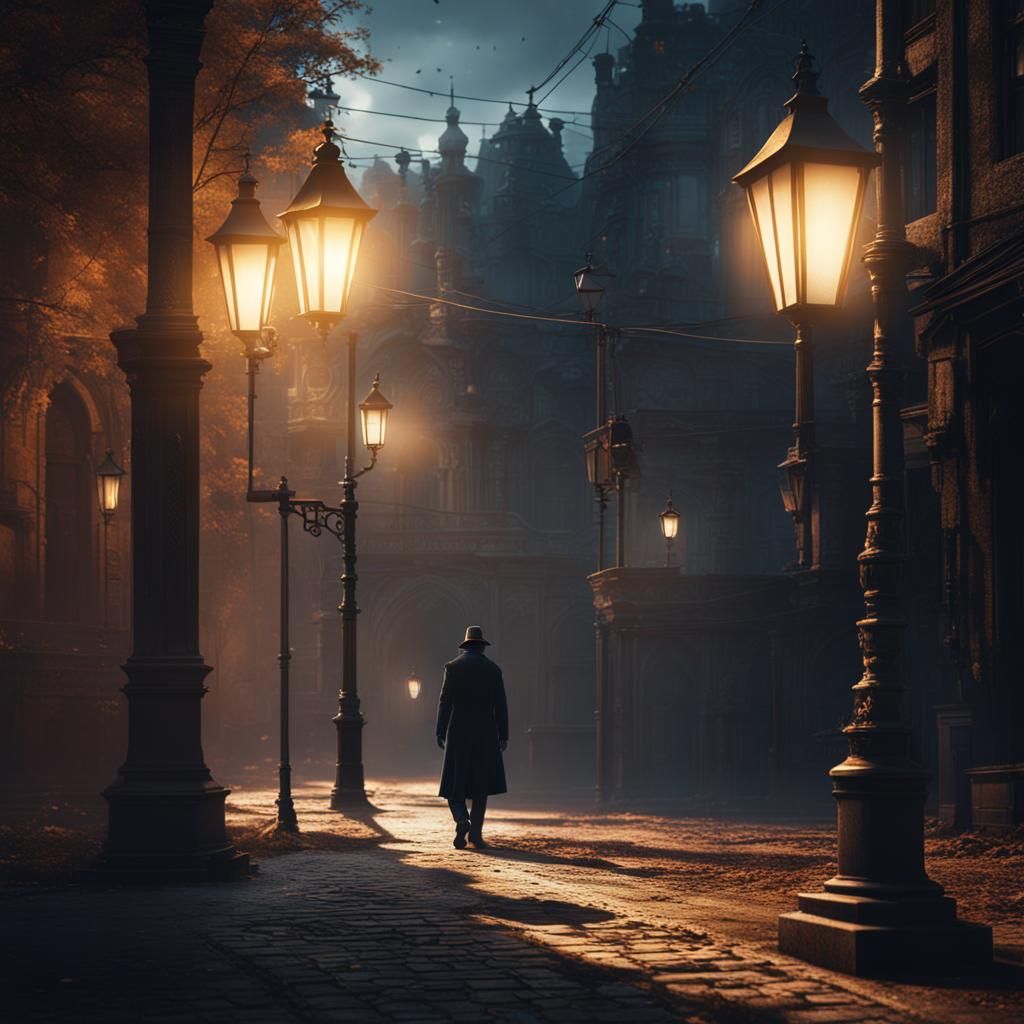 Mysterious Man in Shadow: Fantasy Concept Art