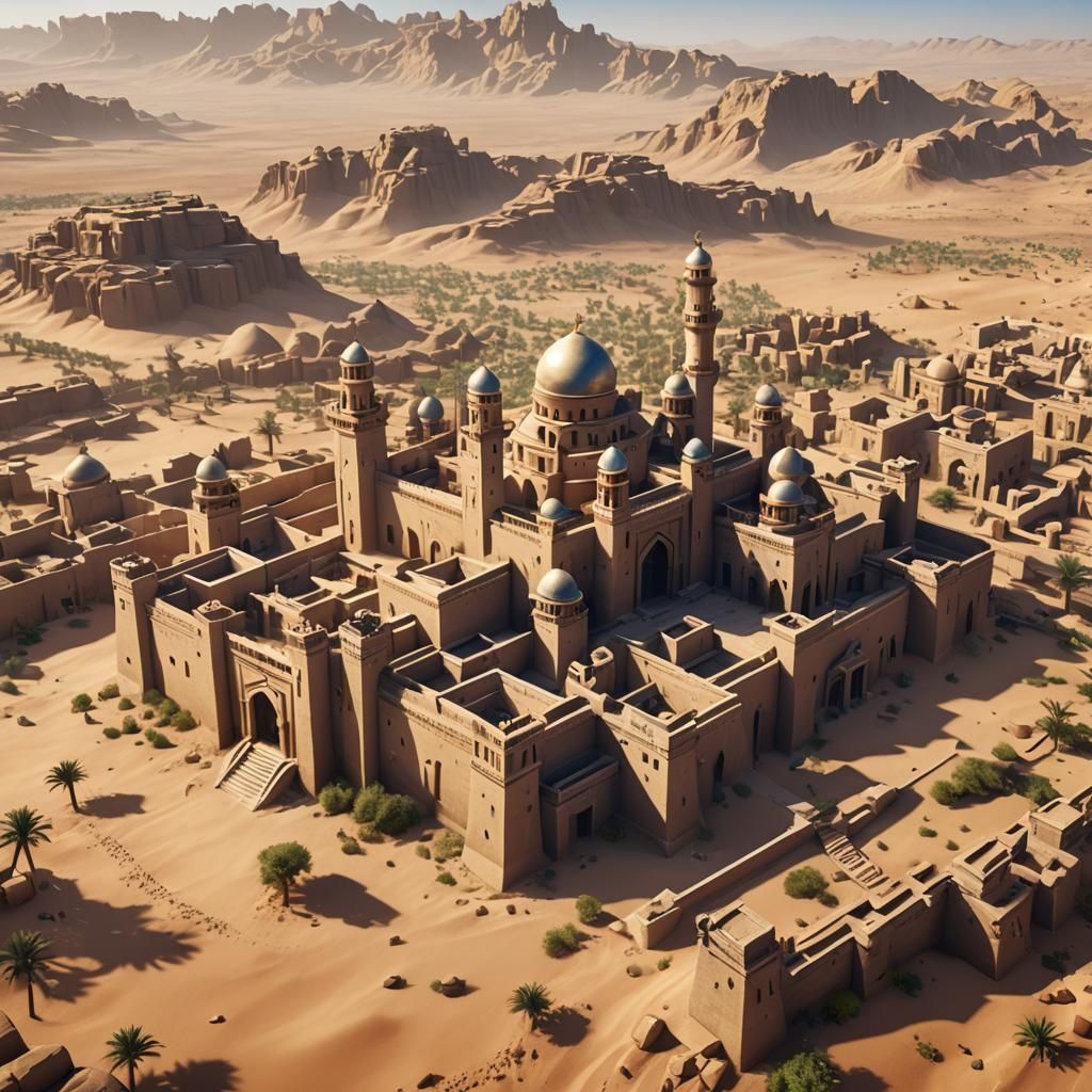 arabian desert side scroller game king's castle islamic desi...