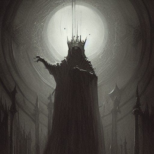 Dark King in Gothic Horror Style