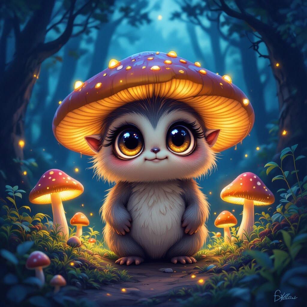 Ookipooki in Enchanted Forest Twilight