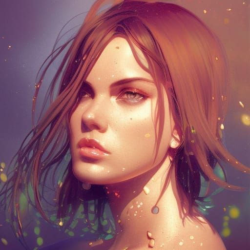 Bikini Portrait in Hyperdetailed Artstation Style