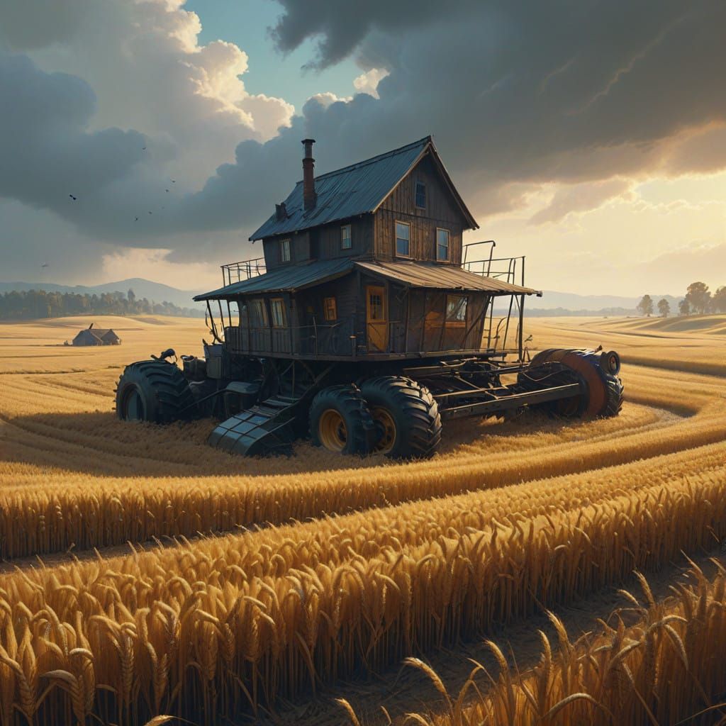 Majestic Harvest Landscapes in Vibrant HDR