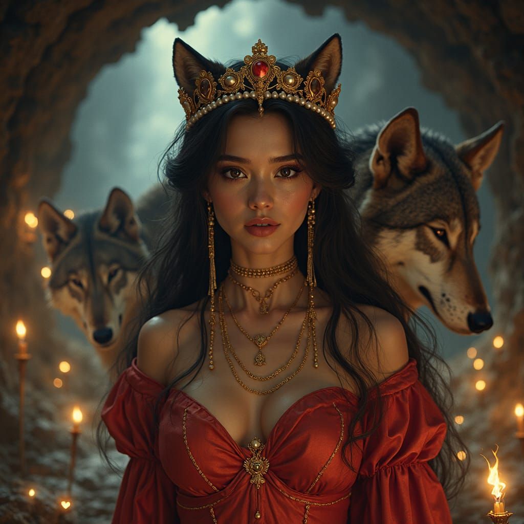 Empress Emerges with Spectral Wolf