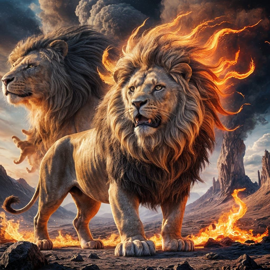 Majestic Magma Lion