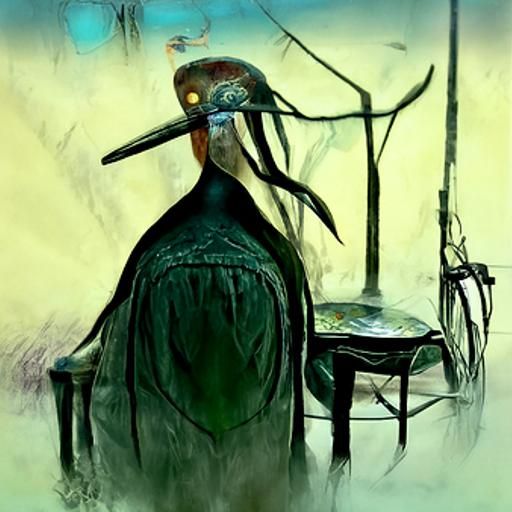 Intense Figure Surrounded by Multidimensional Energy