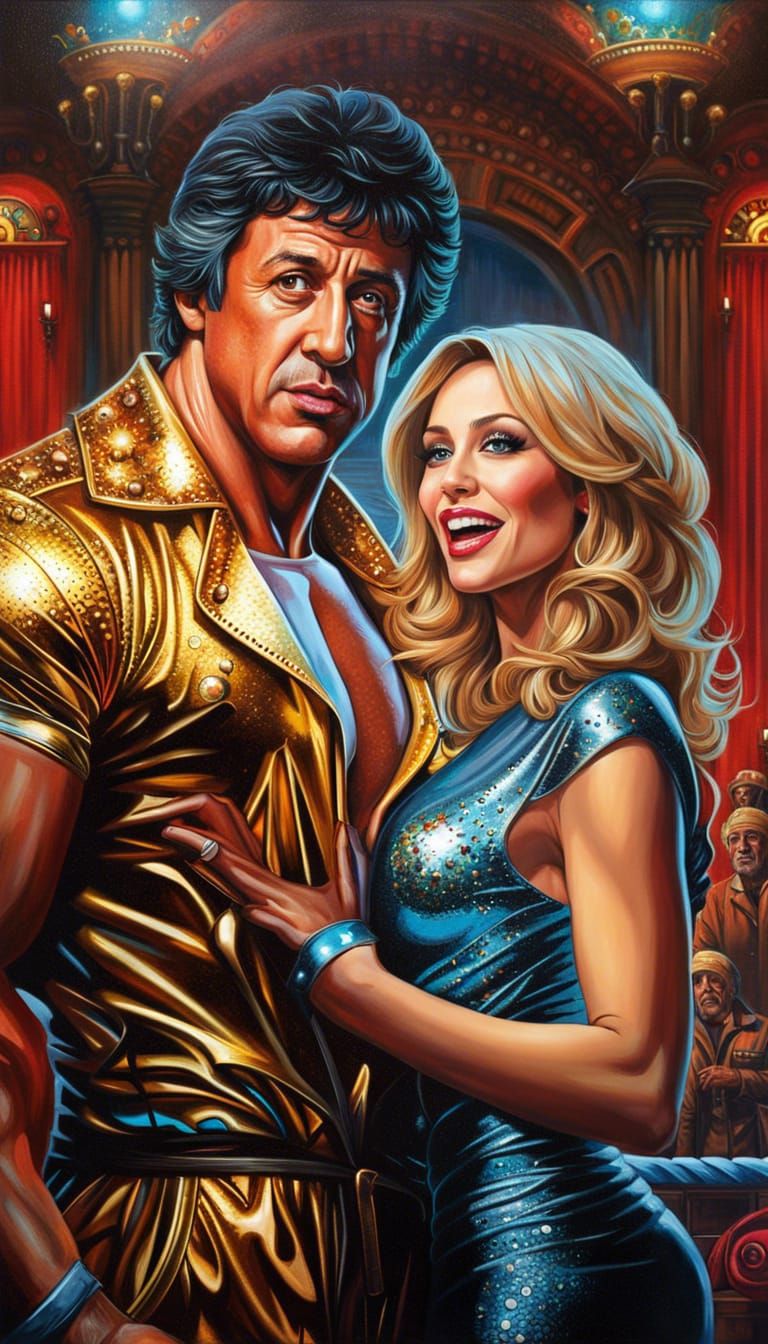 Silvester Stallone and Kylie Minogue