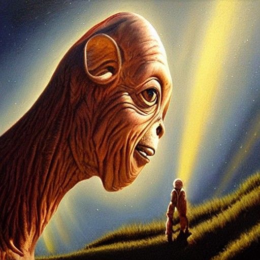 E.T. as Oil Painting by James Gurney
