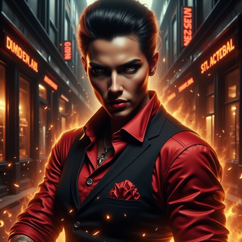 Tough Female Mob Boss with Rockabilly Style