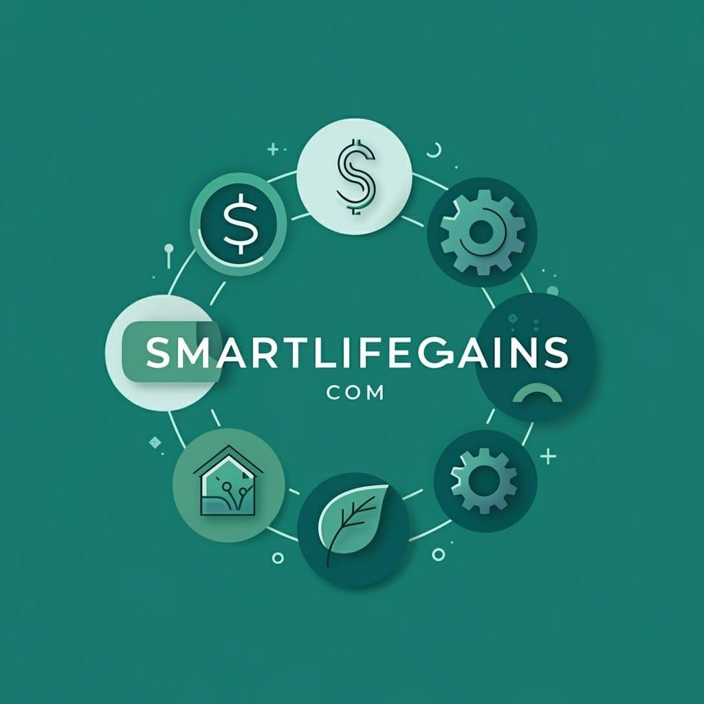 Minimalist Logo Design with Emerald Green and Sky Blue