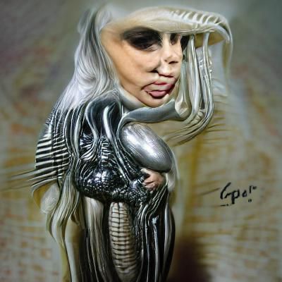 Lady Gaga as Biomechanical Art