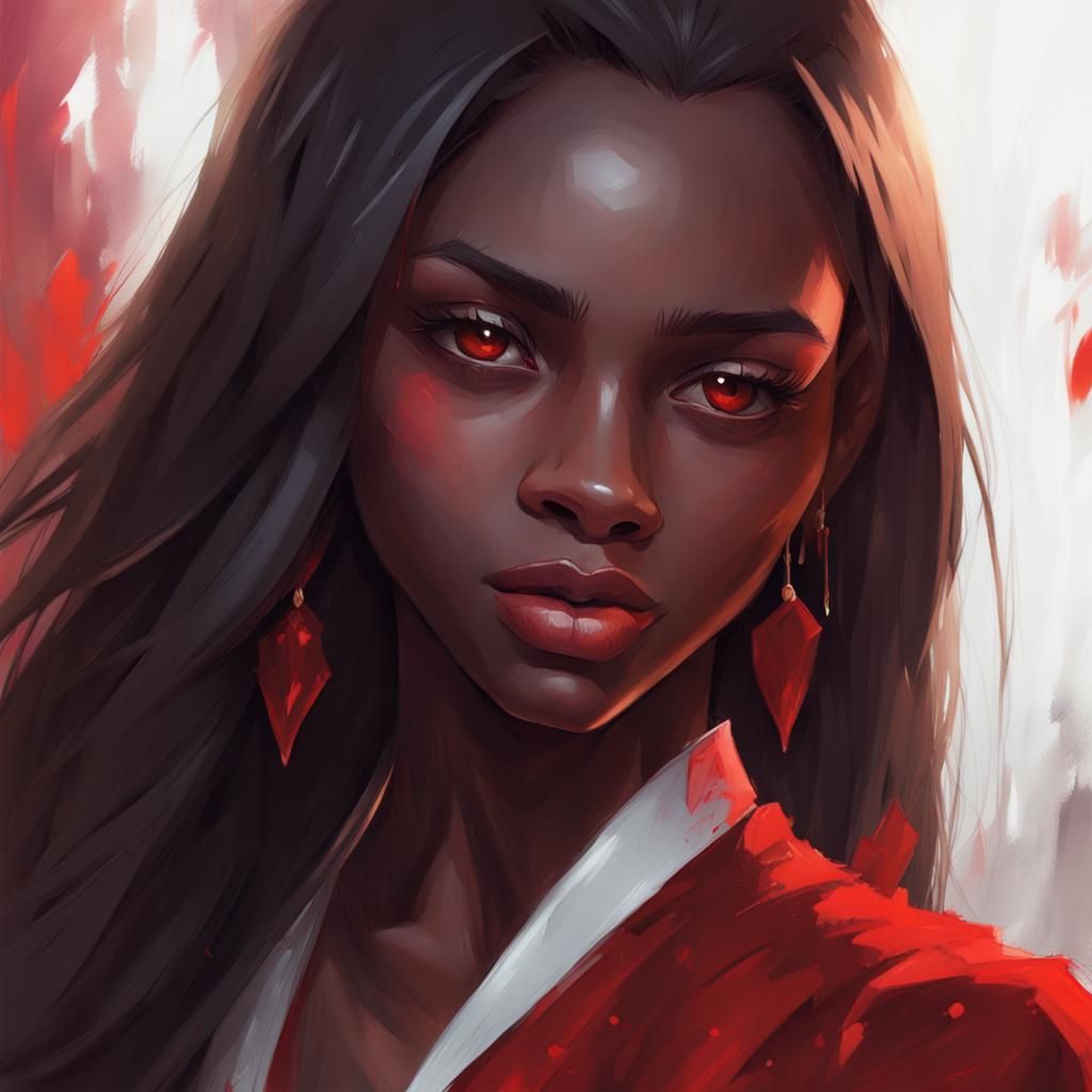 Vampire Portrait in Hyperrealistic Digital Art Style