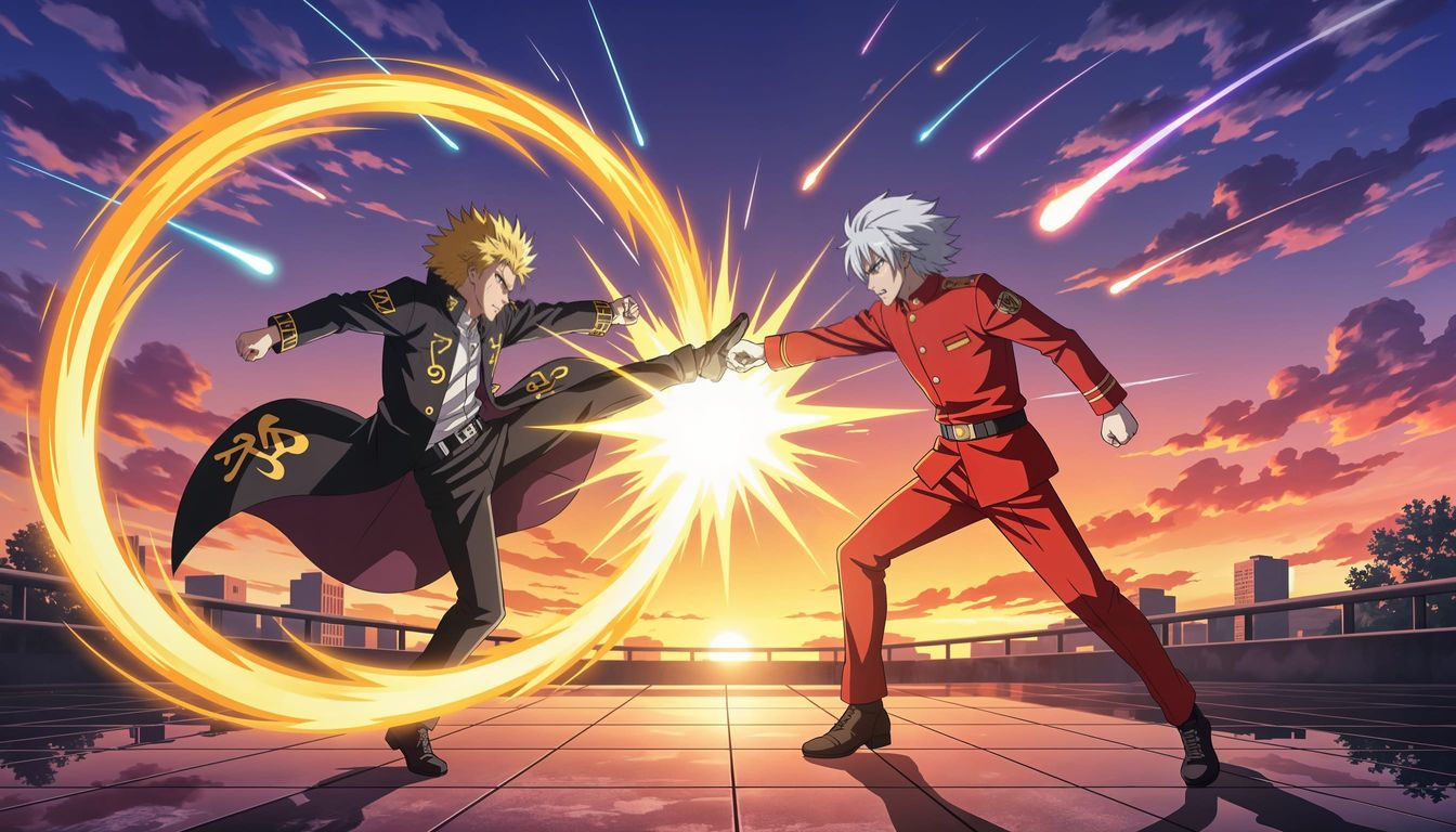 Anime Gang Rivals Clash at Sunset: Tokyo Revengers Style