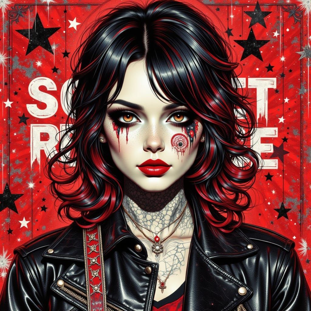 Psychedelic Punk Word Art: Scarlett Revenge