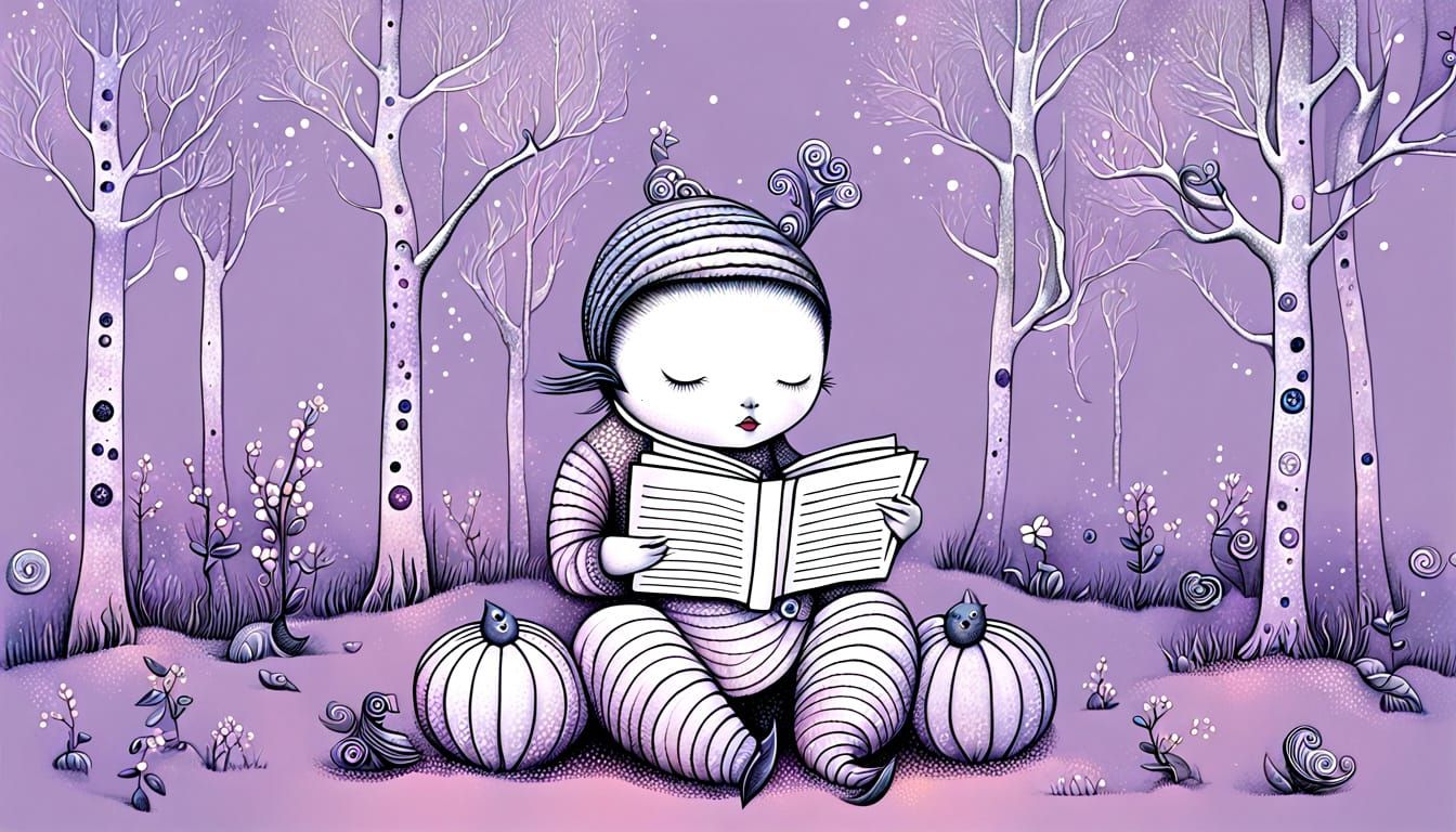 Dreamlike Woman-Bird in Art Brut Style