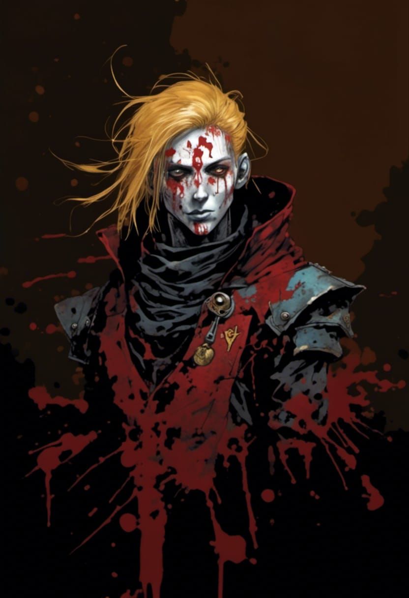 Mechanicus Skitarii Portrait with Graffiti Aesthetic