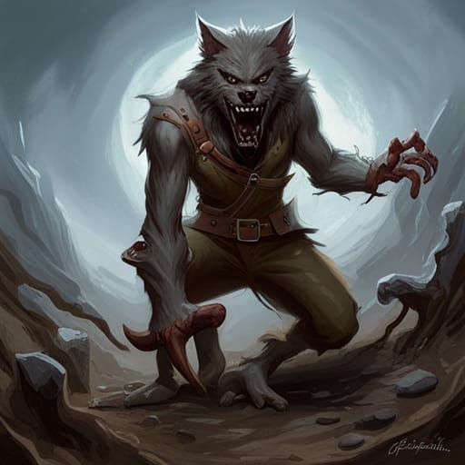 Sinister Werewolf Art