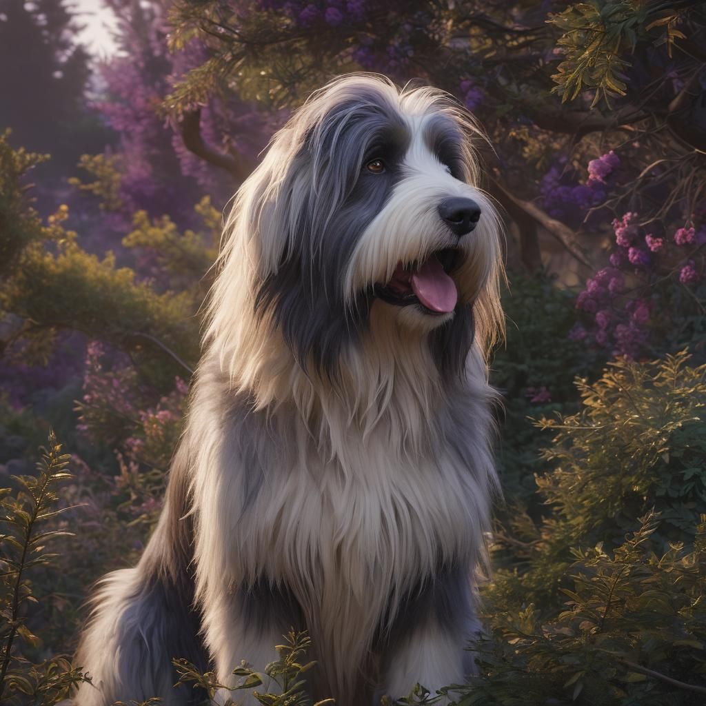 Muscular Collie in Dark Fantasy Style