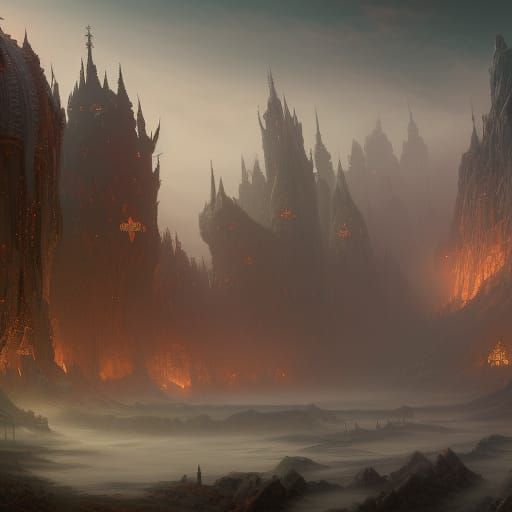 Fantastical Matte Painting in Deep Color