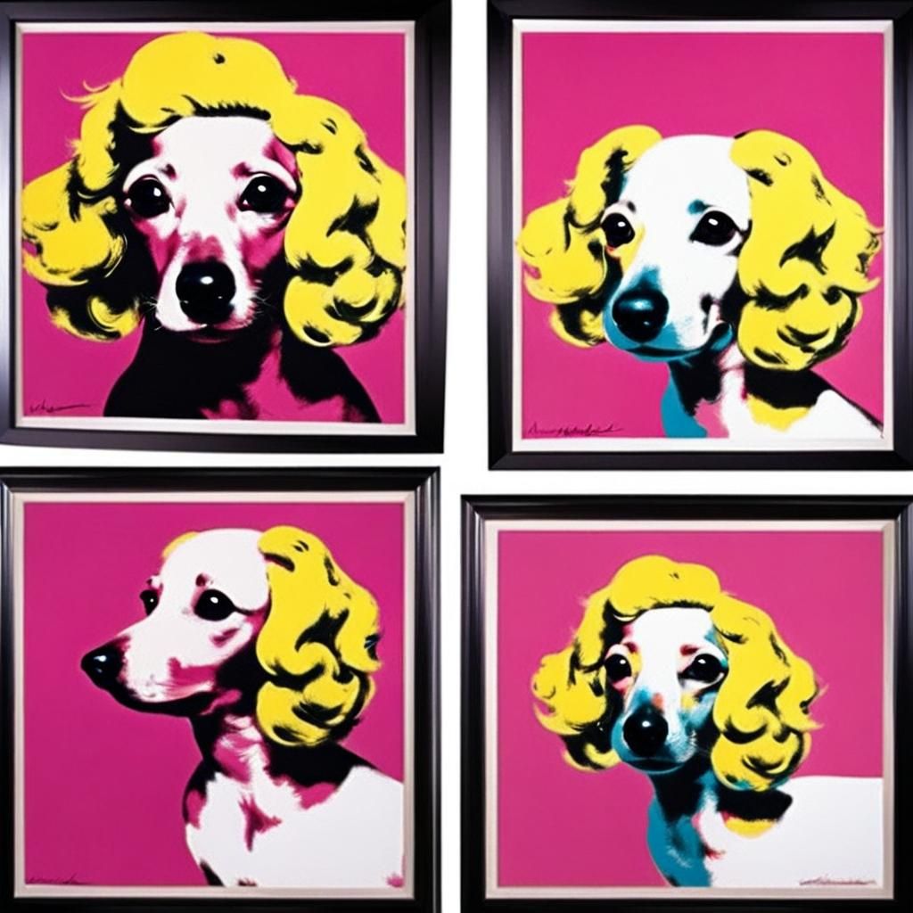 Dachshund as Marilyn, Pop Art Diptych