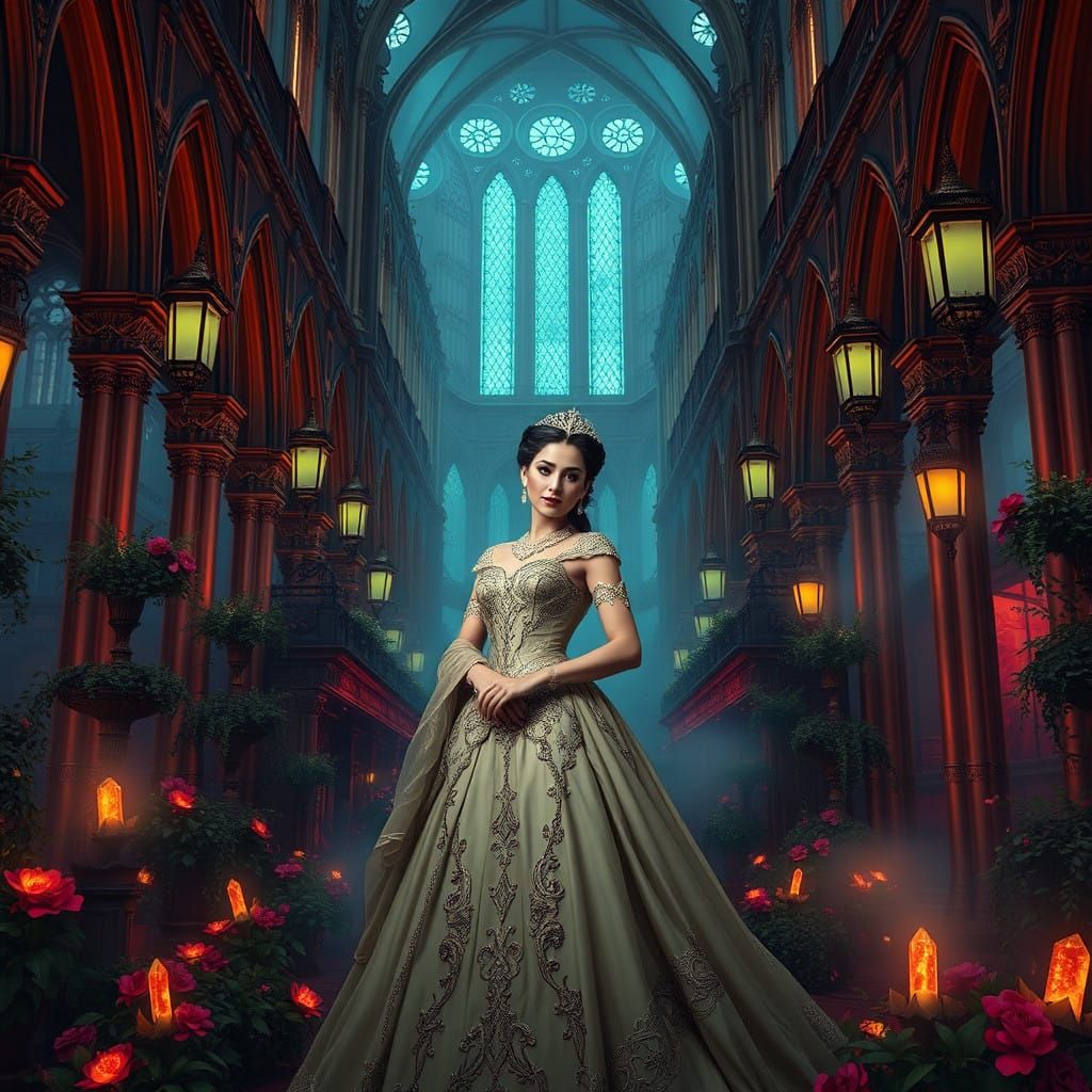 Ethereal Princess in Whimsical Brussels Setting