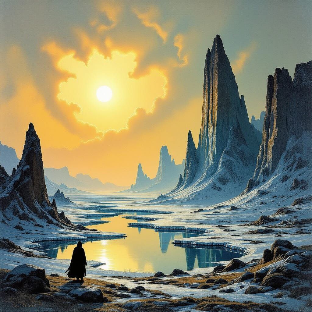Gothic Crystalline Landscape Inspired by Masters