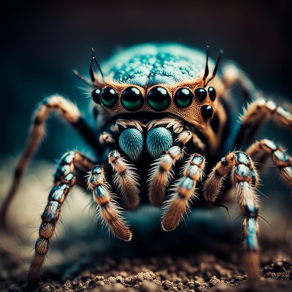 Scary Spider Macro Photography with Cinematic Lighting