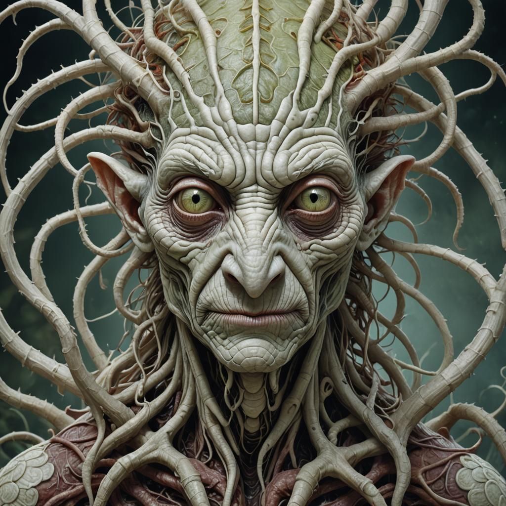 Creepy Mutated Devil in Surreal Fantasy Style