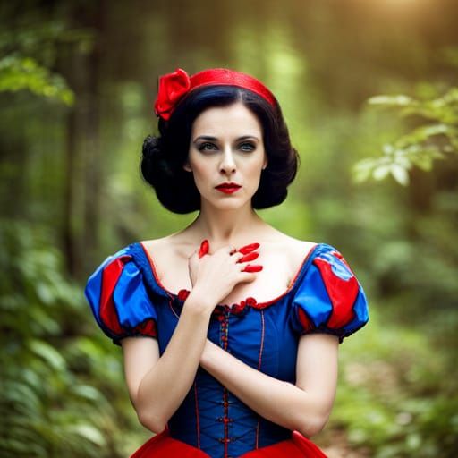 Snow White's Sugar Skull Dance: A Digital Portrait