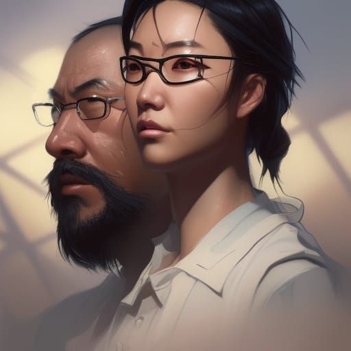 Disco Elysium Characters Art Nouveau Portrait