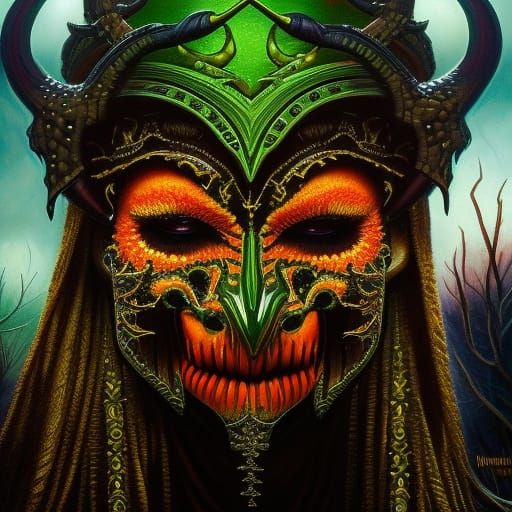 Creepy Samhain Creature Close-Up in Ultra Resolution