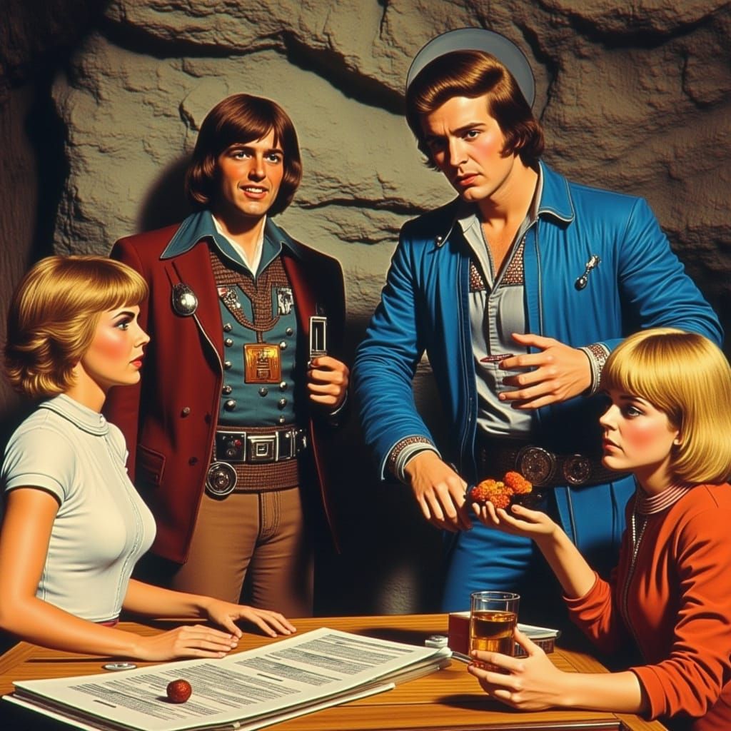 Medieval Fantasy Illustration in Cyberpunk Style