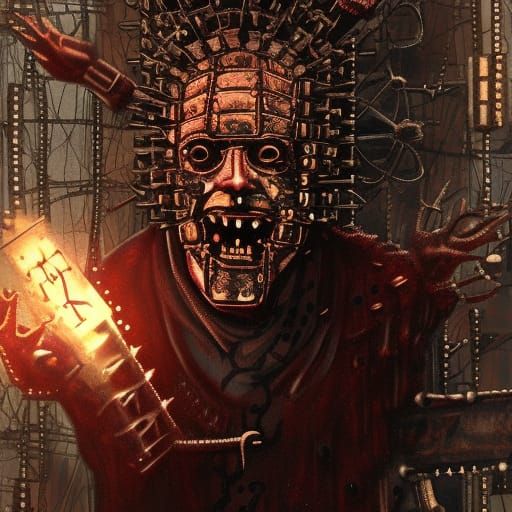 Steampunk Horror Character in Detailed Matte Painting