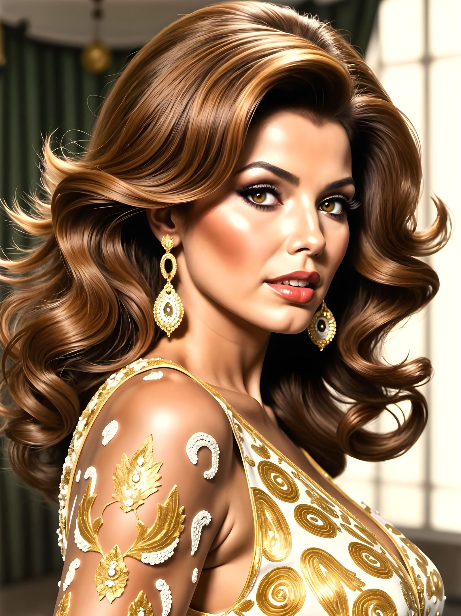 Raquel Welch in 1969 Glamour, Las Vegas Stage Style