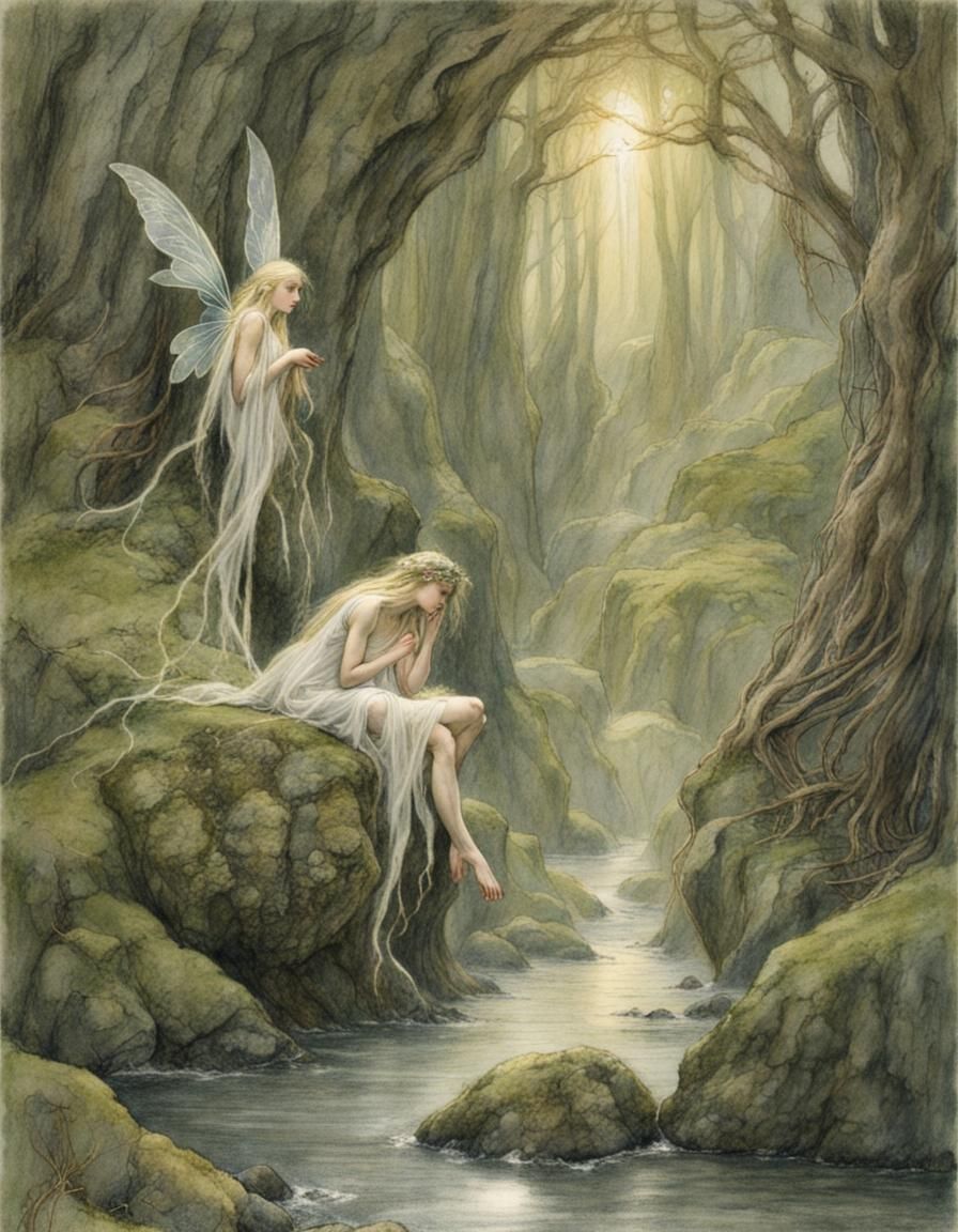 Ethereal Fairy in Forest, Inspired by Fantasy Art