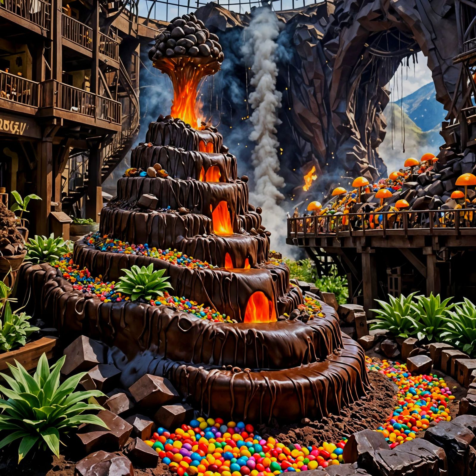 Willy Wonka's Chocolate Volcano
