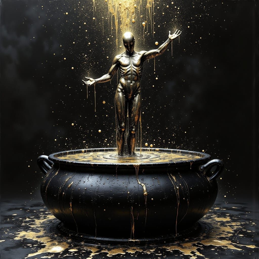 Menacing Sorcerer Of Mercury Erupts From Cauldron