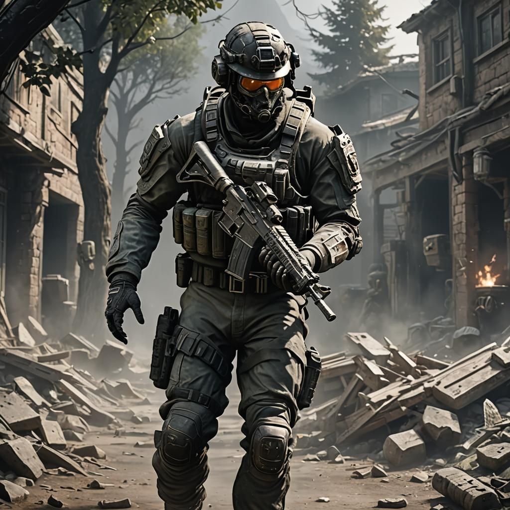 Ghost from Call of Duty: 3D Game Cinematic